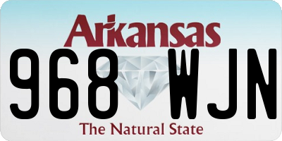 AR license plate 968WJN