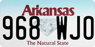AR license plate 968WJO