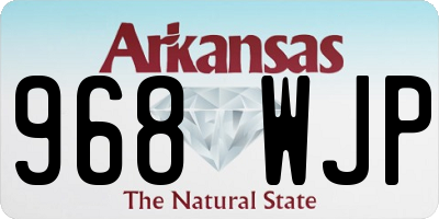 AR license plate 968WJP