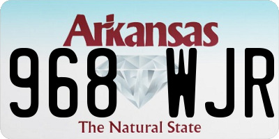 AR license plate 968WJR