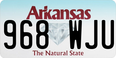 AR license plate 968WJU