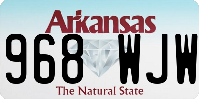 AR license plate 968WJW