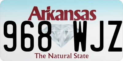 AR license plate 968WJZ