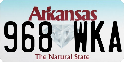 AR license plate 968WKA