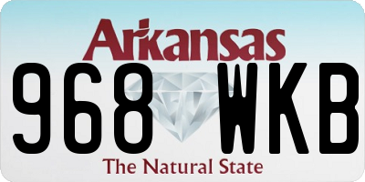 AR license plate 968WKB