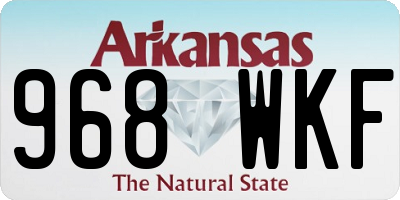 AR license plate 968WKF