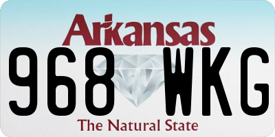 AR license plate 968WKG