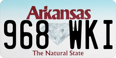 AR license plate 968WKI