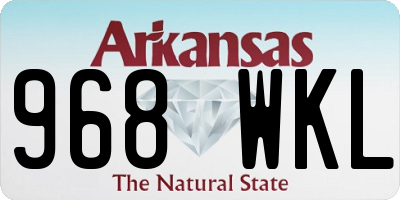 AR license plate 968WKL