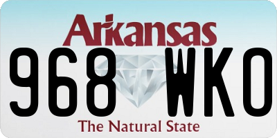 AR license plate 968WKO