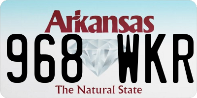AR license plate 968WKR