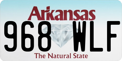 AR license plate 968WLF