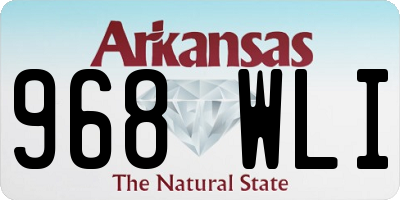 AR license plate 968WLI