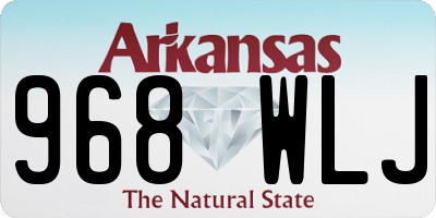 AR license plate 968WLJ