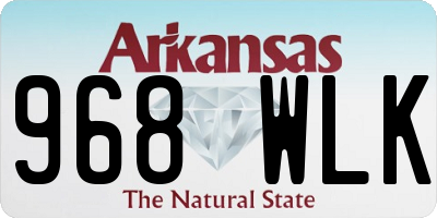 AR license plate 968WLK