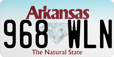 AR license plate 968WLN