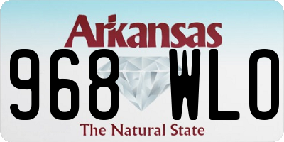 AR license plate 968WLO