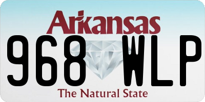 AR license plate 968WLP