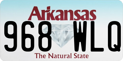 AR license plate 968WLQ