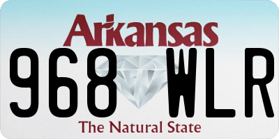 AR license plate 968WLR