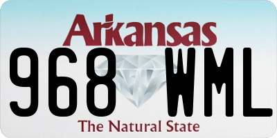 AR license plate 968WML