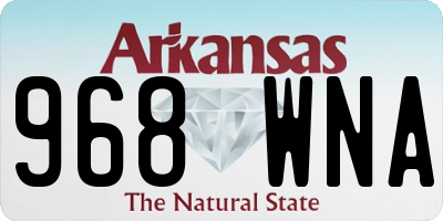 AR license plate 968WNA