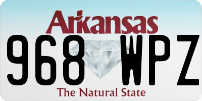 AR license plate 968WPZ