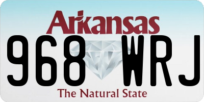 AR license plate 968WRJ