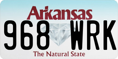 AR license plate 968WRK
