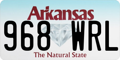 AR license plate 968WRL