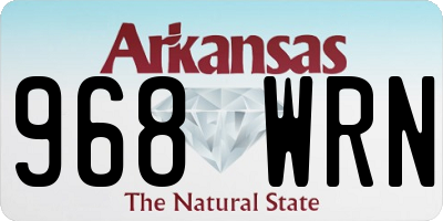 AR license plate 968WRN
