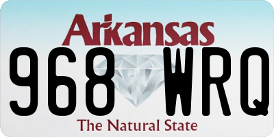 AR license plate 968WRQ