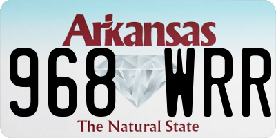 AR license plate 968WRR