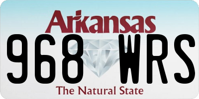 AR license plate 968WRS