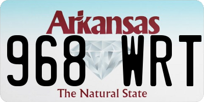 AR license plate 968WRT