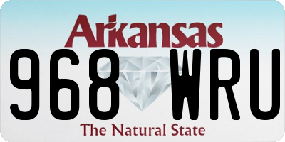 AR license plate 968WRU