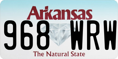AR license plate 968WRW