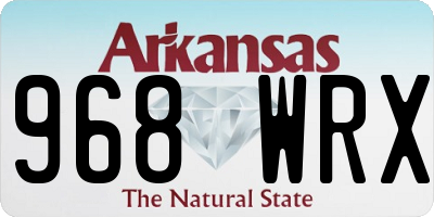 AR license plate 968WRX
