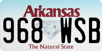 AR license plate 968WSB