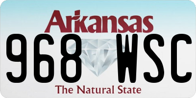 AR license plate 968WSC