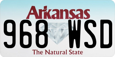 AR license plate 968WSD