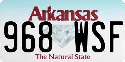 AR license plate 968WSF