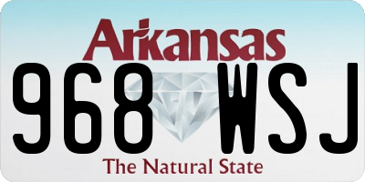 AR license plate 968WSJ