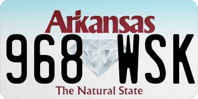 AR license plate 968WSK
