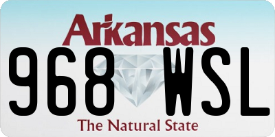 AR license plate 968WSL