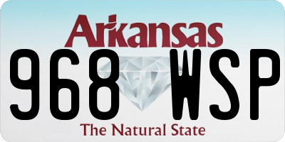 AR license plate 968WSP