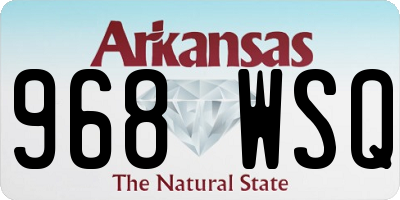 AR license plate 968WSQ