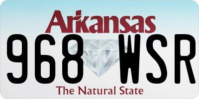 AR license plate 968WSR