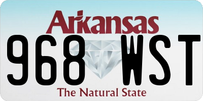 AR license plate 968WST