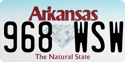 AR license plate 968WSW
